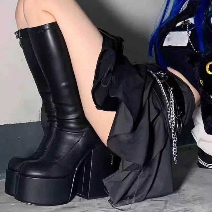 Thick High-heeled Boots