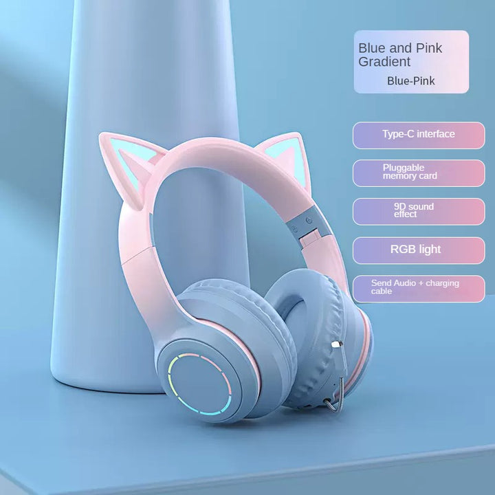 Pastel Wireless Cat Ears Headset