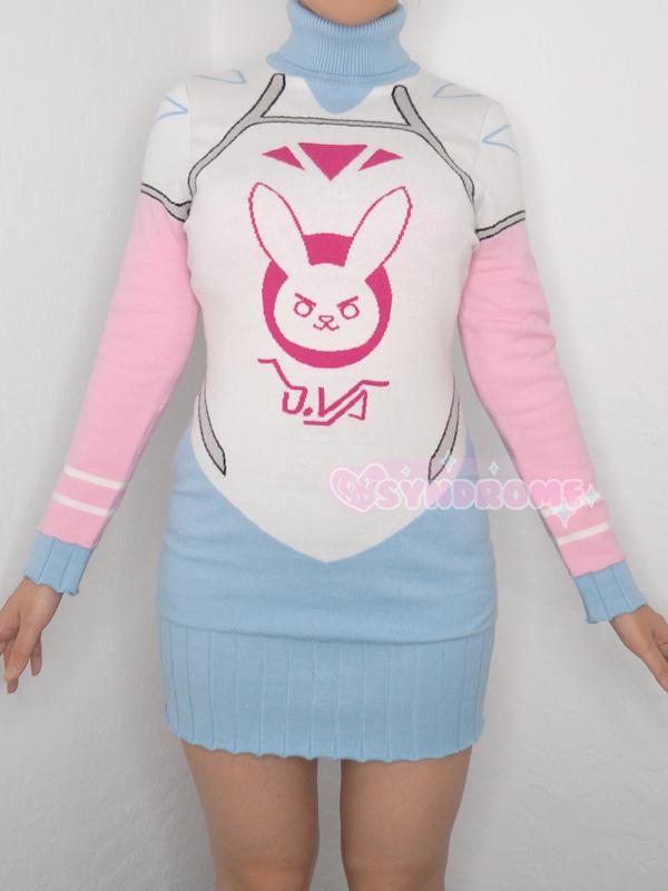 Sale Overwatch Winter D.VA Sweater Dress MF02550 - SYNDROME - Cute Kawaii Harajuku Street Fashion Store