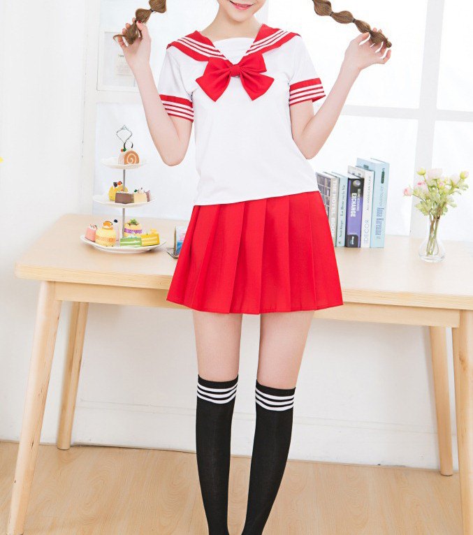 Short-Sleeved Bow School Uniforms SD00397 - SYNDROME - Cute Kawaii Harajuku Street Fashion Store