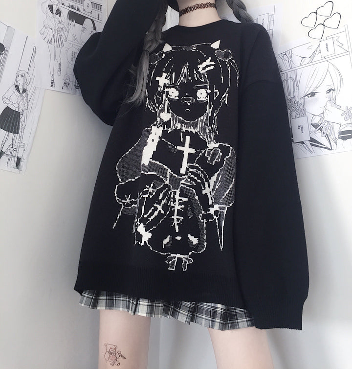 Anime Girl Winter Sweater SD02601