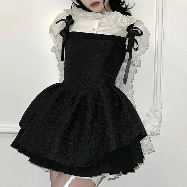 Black Rose Slim Strap Dress SD02338