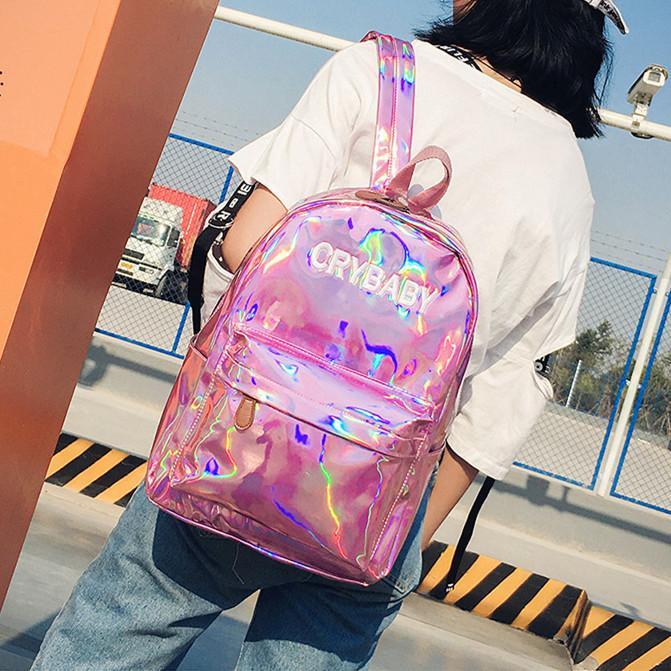 Holographic Crybaby Backpack SD00659 - SYNDROME - Cute Kawaii Harajuku Street Fashion Store