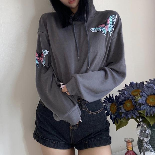 Butterfly Grey Hoodie SD00763