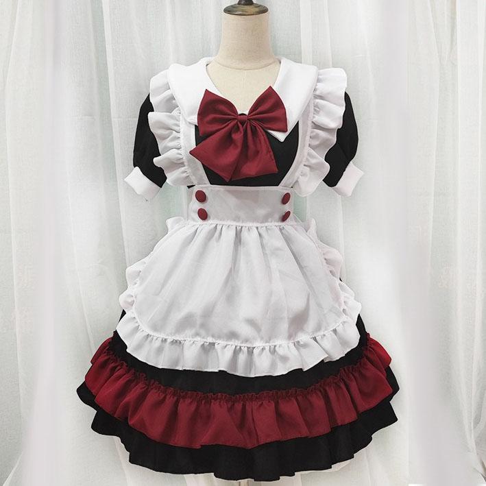 Japanese Harajuku Winter Christmas Maid Loli Dress SD01209 – SYNDROME ...