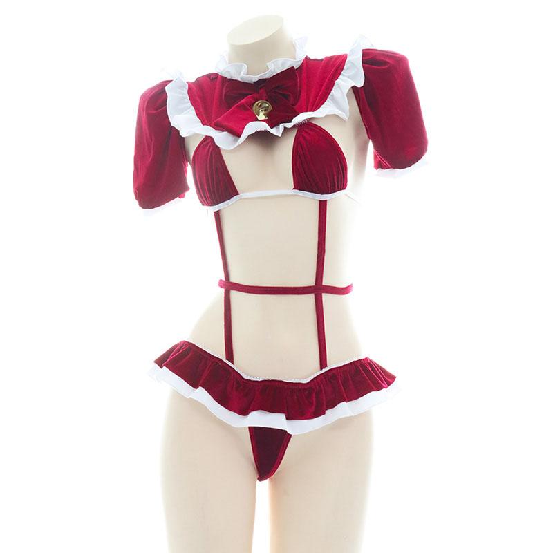 Christmas Sexy Red Bow Bell Lingerie SD01366