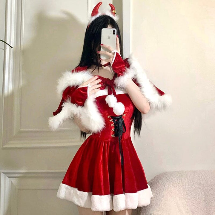 Christmas Velvet Corset Dress SD02148