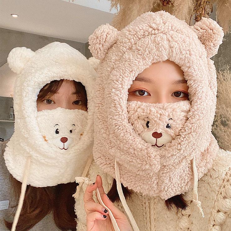 Comfy Bear Face Mask Hat Scarf SD00942