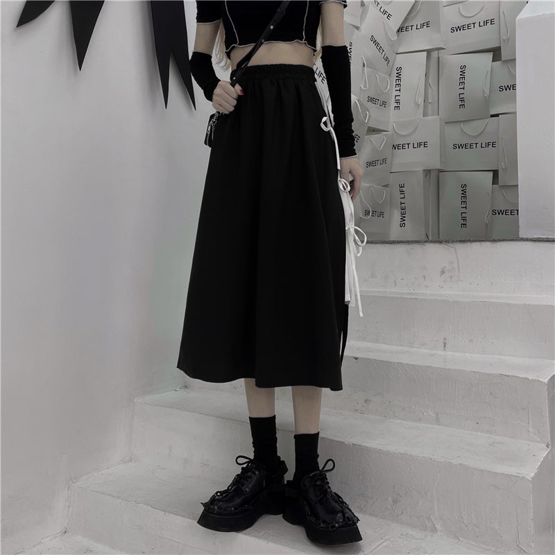 Double Layer String Long Skirt SD01717