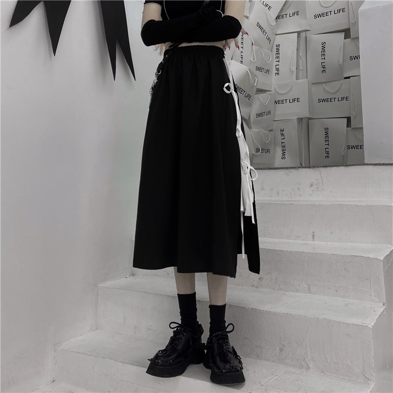 Double Layer String Long Skirt SD01717