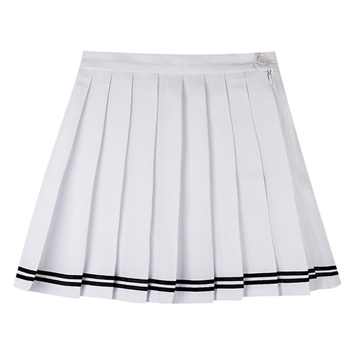 Summer Double Striped Pleated Skirt SD01971 - SYNDROME - Cute Kawaii Harajuku Street Fashion Store
