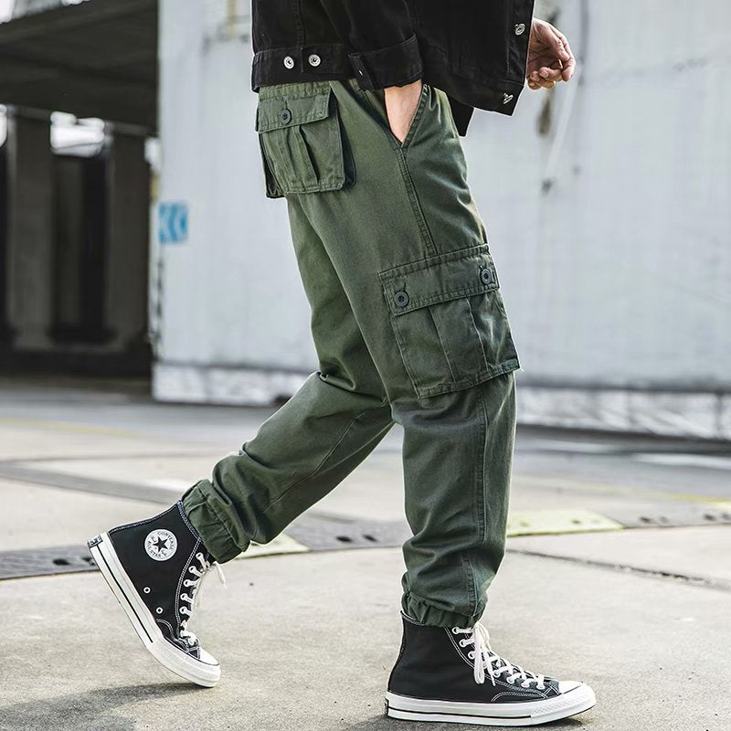 Flap Pocket Tapered Cargo Pants M00006