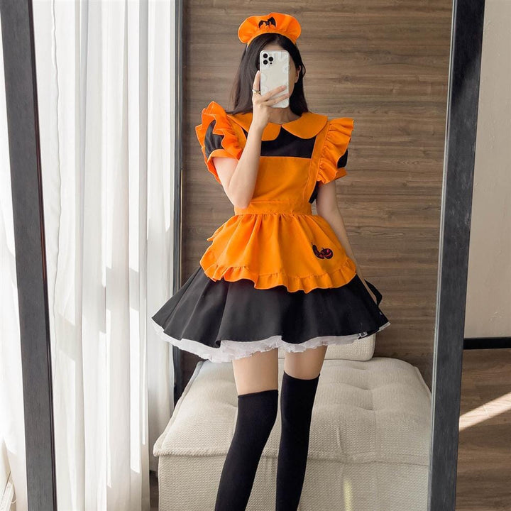 Halloween Pumpkin Night Maid Dress SD01222