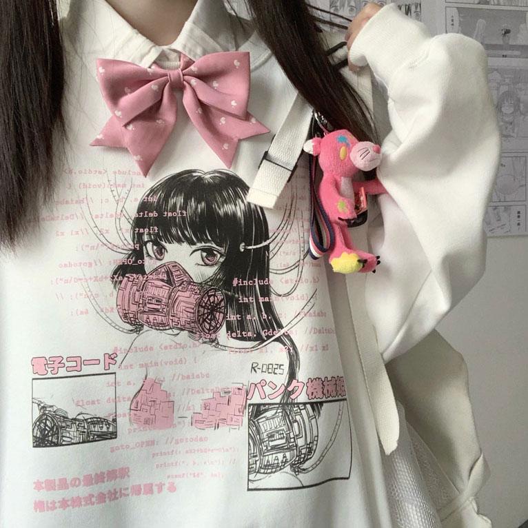 Harajuku Gas Masks Girl Sweater SD01018