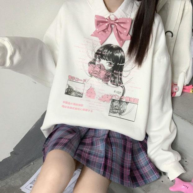 Harajuku Gas Masks Girl Sweater SD01018