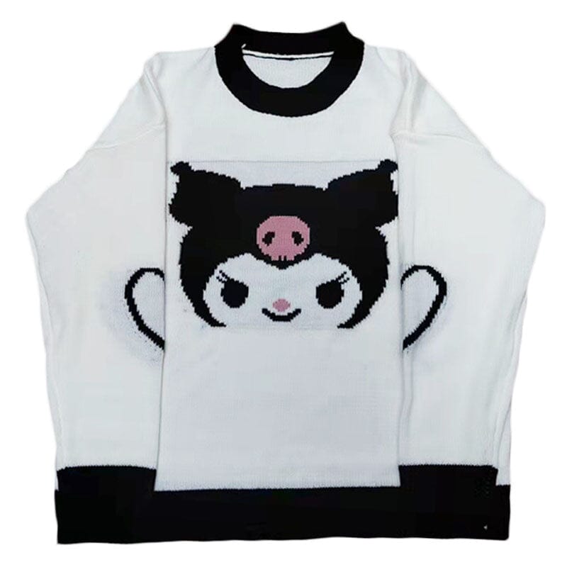 Japanese Kawaii Kuromi Knitted Winter Sweater SD01040
