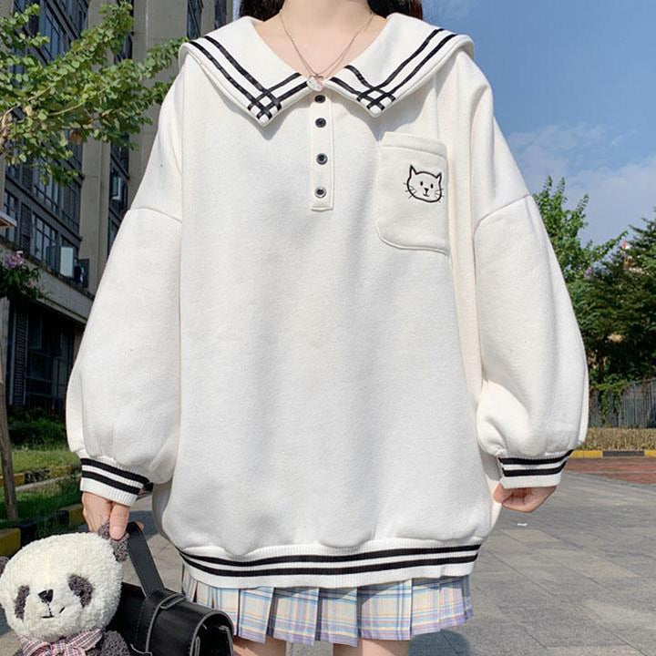Kitty Pocket Sailor Sweater SD01298