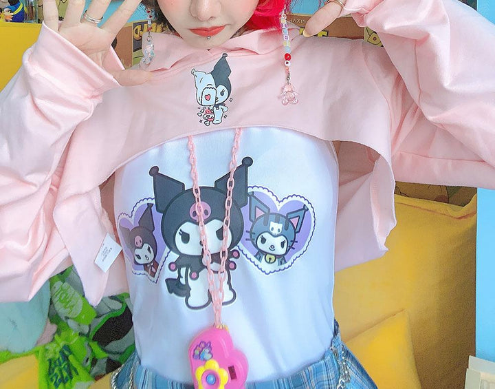 Kuromi Pink Short Shirt SD00914