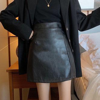 Leather Babe High Waist Skirt SD00784