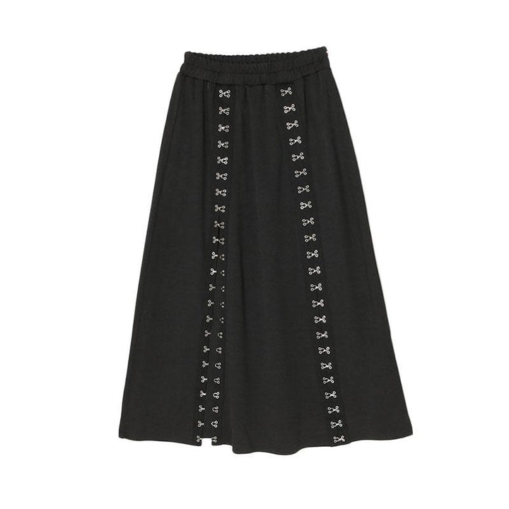 Long Strap Hook Black Skirt SD01447