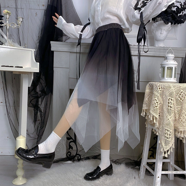 Mesh Gradient High Waist Skirt SD01969