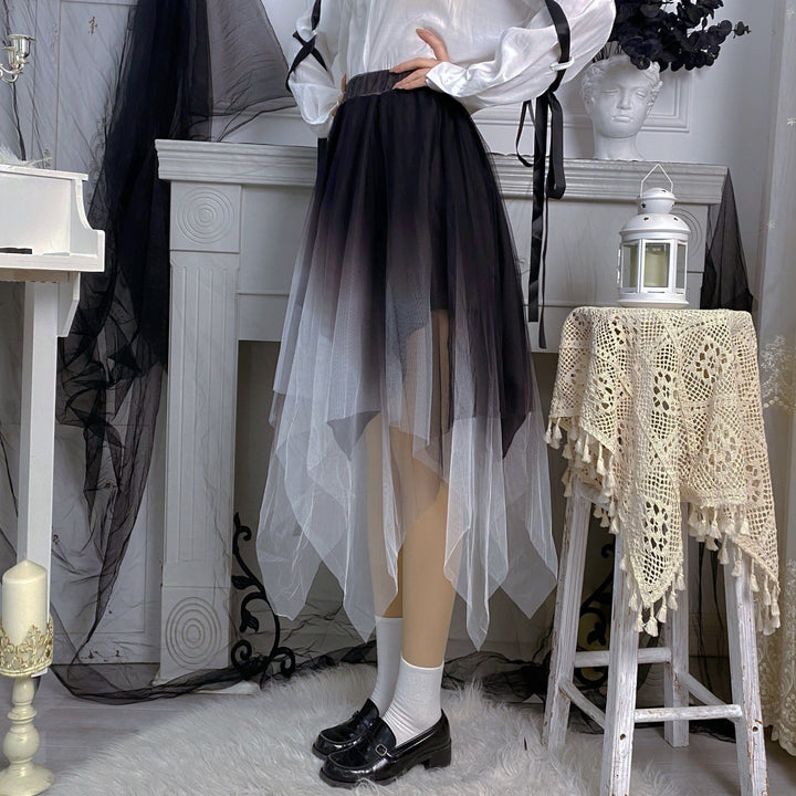 Mesh Gradient High Waist Skirt SD01969