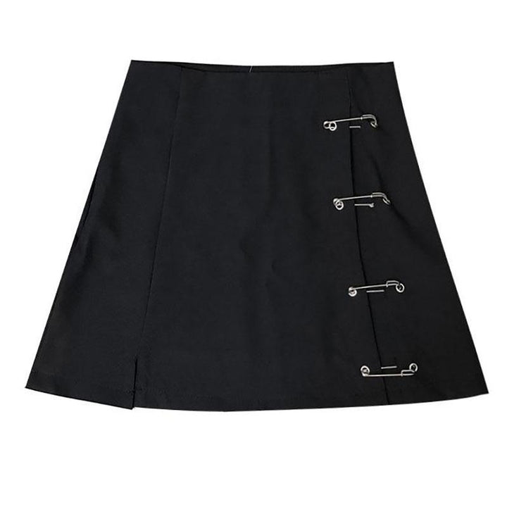 Safety Pin High Waist Skirt SD00335 - SYNDROME - Cute Kawaii Harajuku Street Fashion Store