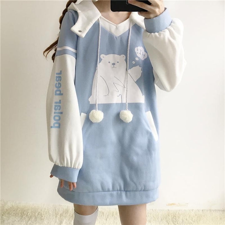 Polar Bear Long Sweater Dress SD00321 - SYNDROME - Cute Kawaii Harajuku Street Fashion Store