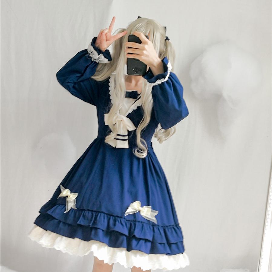 Lolita Bow Ruffle Skirt Dress SD00526 - SYNDROME - Cute Kawaii Harajuku Street Fashion Store