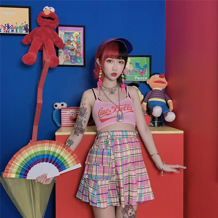 Pastel Yes Pleated Skirt SD00876 - SYNDROME - Cute Kawaii Harajuku Street Fashion Store