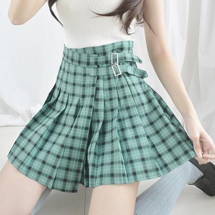 Plaid Double Strap High Waist Skirt SD00375 - SYNDROME - Cute Kawaii Harajuku Street Fashion Store