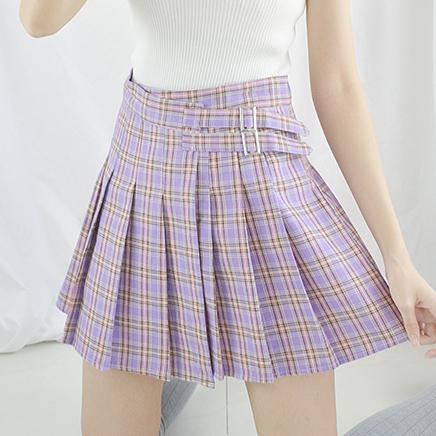 Plaid Double Strap High Waist Skirt SD00375 - SYNDROME - Cute Kawaii Harajuku Street Fashion Store