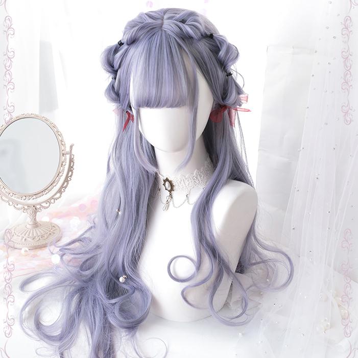 Gradient Grey Curly Lolita Long Wig SD00444 - SYNDROME - Cute Kawaii Harajuku Street Fashion Store