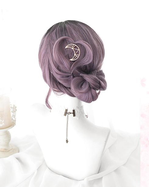 Gradient Purple Black Curly Long Wig SD00639 - SYNDROME - Cute Kawaii Harajuku Street Fashion Store