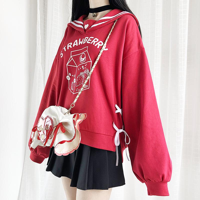 Pre-order Strawberry Milk Sailor Sweater SD01718 - SYNDROME - Cute Kawaii Harajuku Street Fashion Store