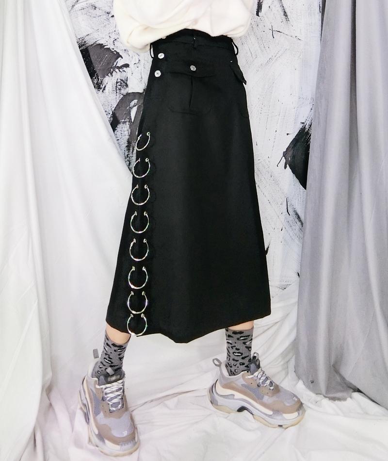 Punk Rings Long Skirt SD00462 - SYNDROME - Cute Kawaii Harajuku Street Fashion Store