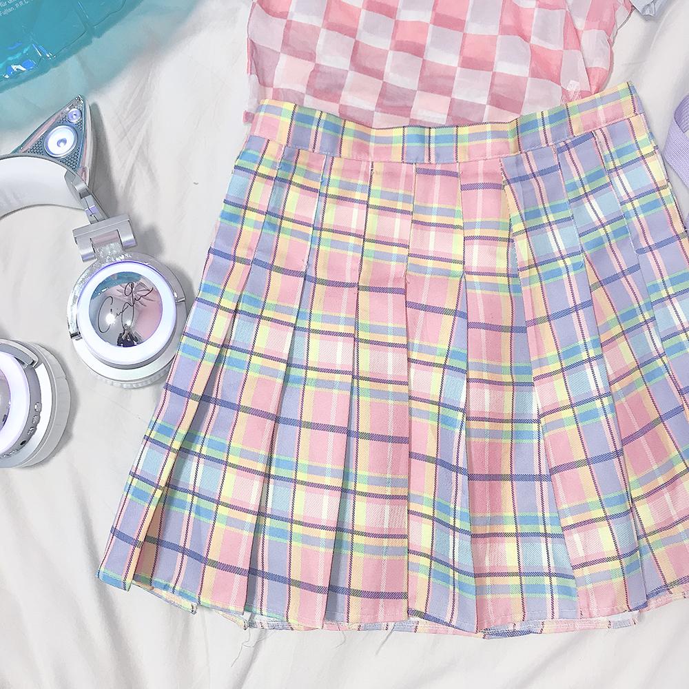 Pastel Pleated Skirt SD00476 - SYNDROME - Cute Kawaii Harajuku Street Fashion Store