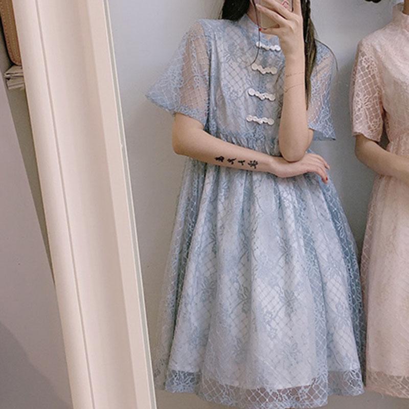 Floral Cheongsam Dress SD00557 - SYNDROME - Cute Kawaii Harajuku Street Fashion Store