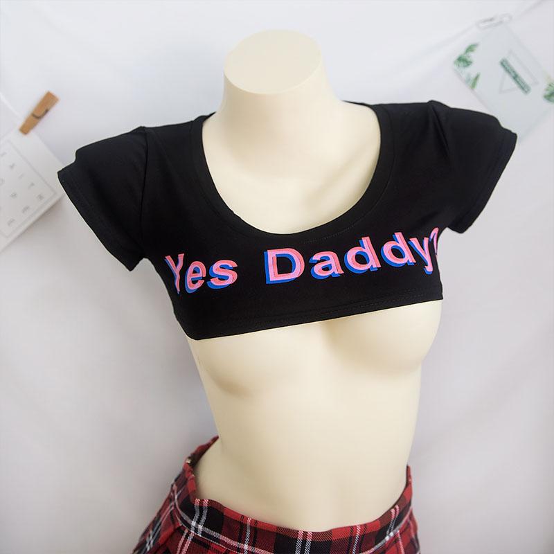 Yes Daddy? Crop Top SD02359 - SYNDROME - Cute Kawaii Harajuku Street Fashion Store