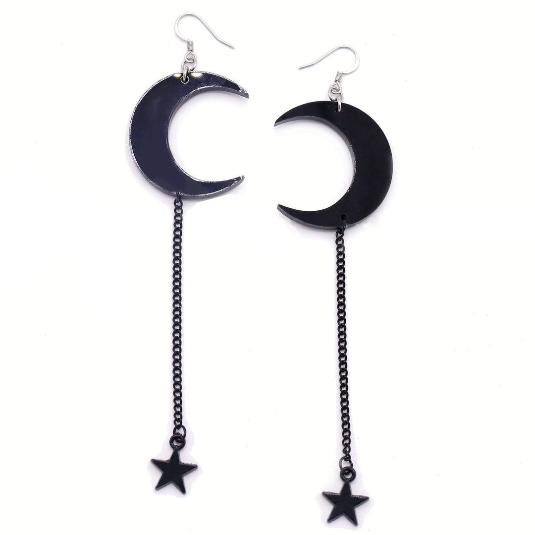 Dark Moon Star Earrings SD00065 - SYNDROME - Cute Kawaii Harajuku Street Fashion Store