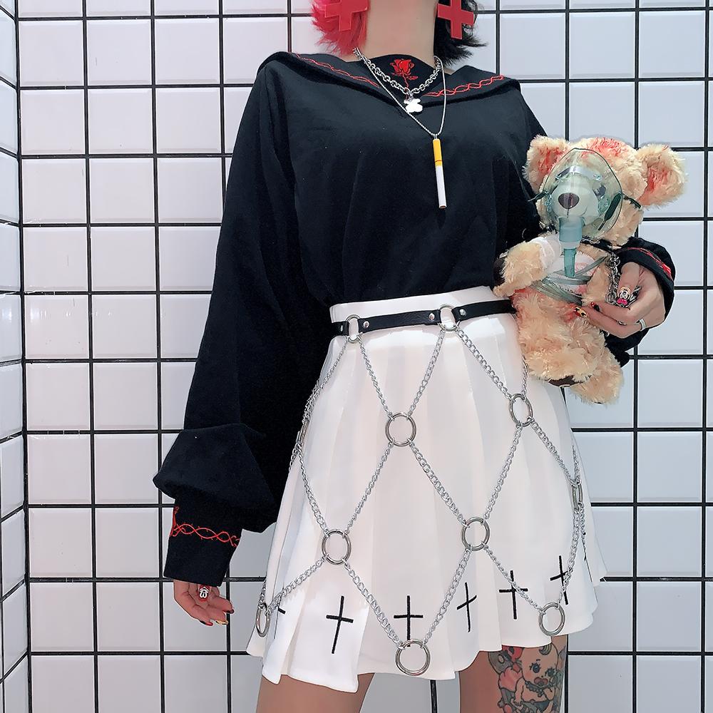 Cross Pleated Skirt SD01745 - SYNDROME - Cute Kawaii Harajuku Street Fashion Store