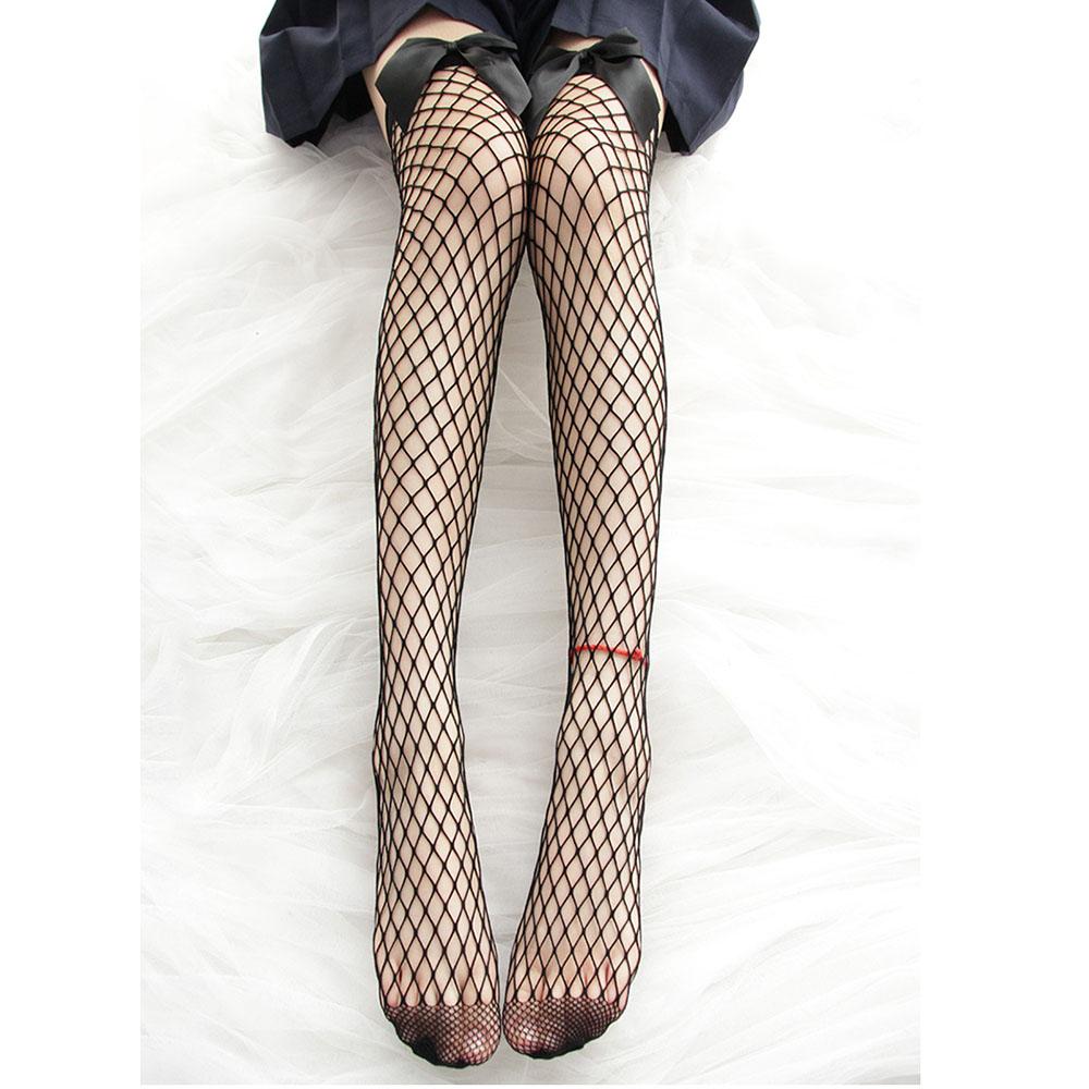 High Tight Ribbon Fishnet Socks SD01171 - SYNDROME - Cute Kawaii Harajuku Street Fashion Store