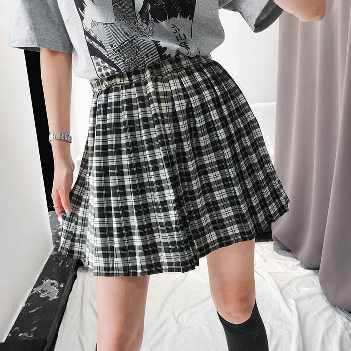 Black&White Plaid Skirt SD00490 - SYNDROME - Cute Kawaii Harajuku Street Fashion Store