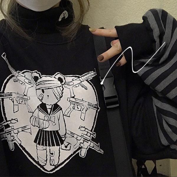 Machine Gun Bear Sweater SD00068 - SYNDROME - Cute Kawaii Harajuku Street Fashion Store
