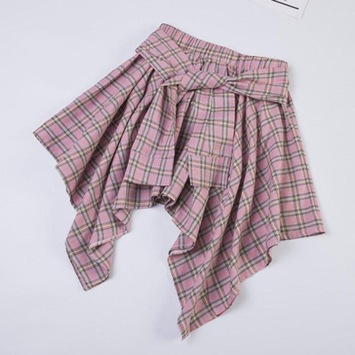 Plaid High Waist Short Skirt SD01351 - SYNDROME - Cute Kawaii Harajuku Street Fashion Store
