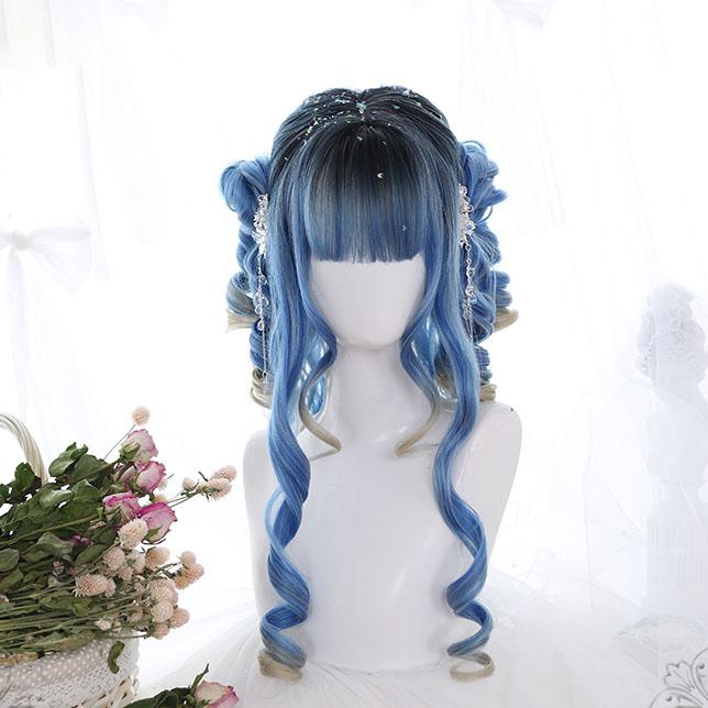 Blue Ancient Wig SD01058 - SYNDROME - Cute Kawaii Harajuku Street Fashion Store