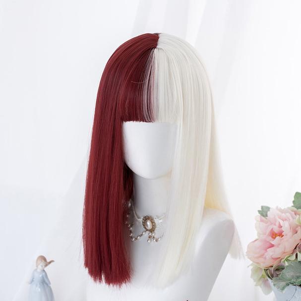 Harajuku Red White Split Wig SD01740 - SYNDROME - Cute Kawaii Harajuku Street Fashion Store