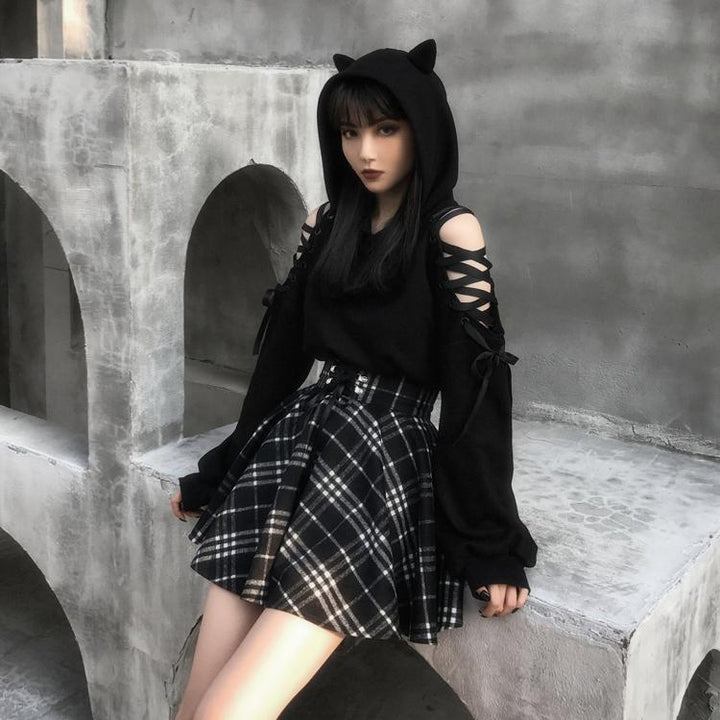 Japanese Harajuku Dark Girl Ribbon Sweater SD01452 – SYNDROME - Cute ...