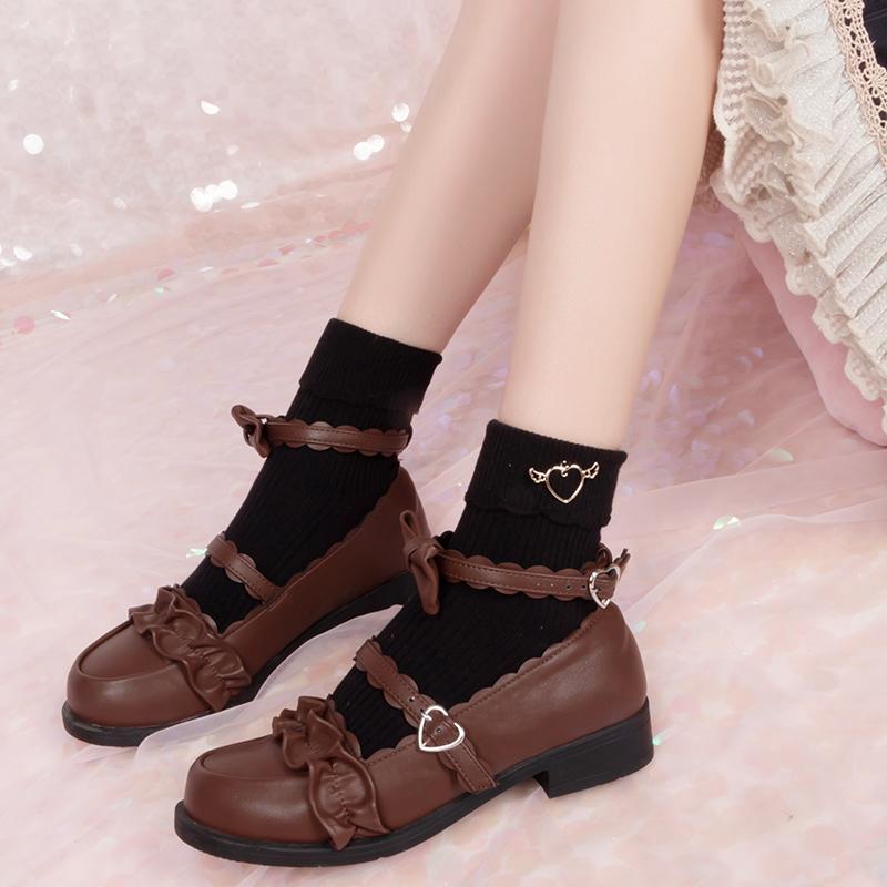 Pendant Heart Ruffle Socks SD00612 - SYNDROME - Cute Kawaii Harajuku Street Fashion Store
