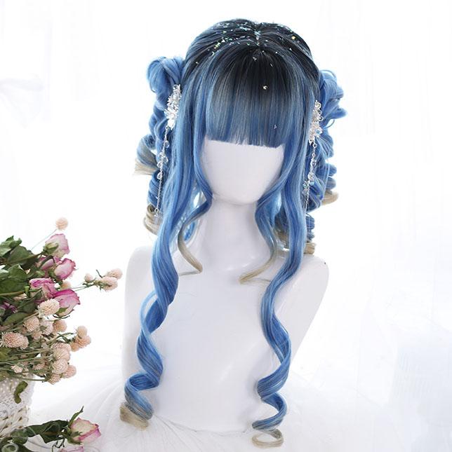 Blue Ancient Wig SD01058 - SYNDROME - Cute Kawaii Harajuku Street Fashion Store